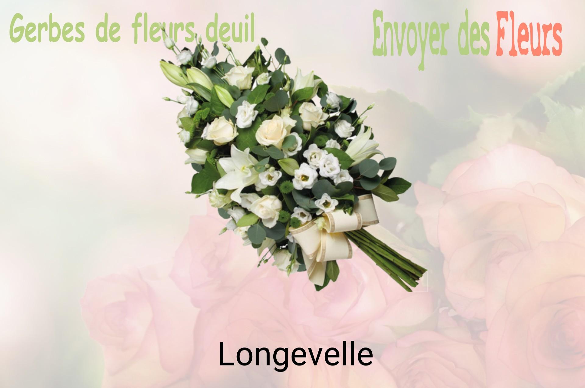 Gerbe de fleurs de deuil livrée à Longevelle